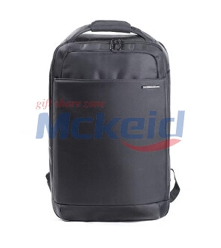 Dellavita德拉瑋特新品雙肩包商務(wù)休閑背包潮流書包電腦包 黑色