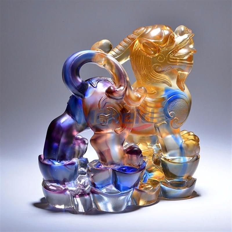 琉璃擺件工藝品貔貅一對(duì)