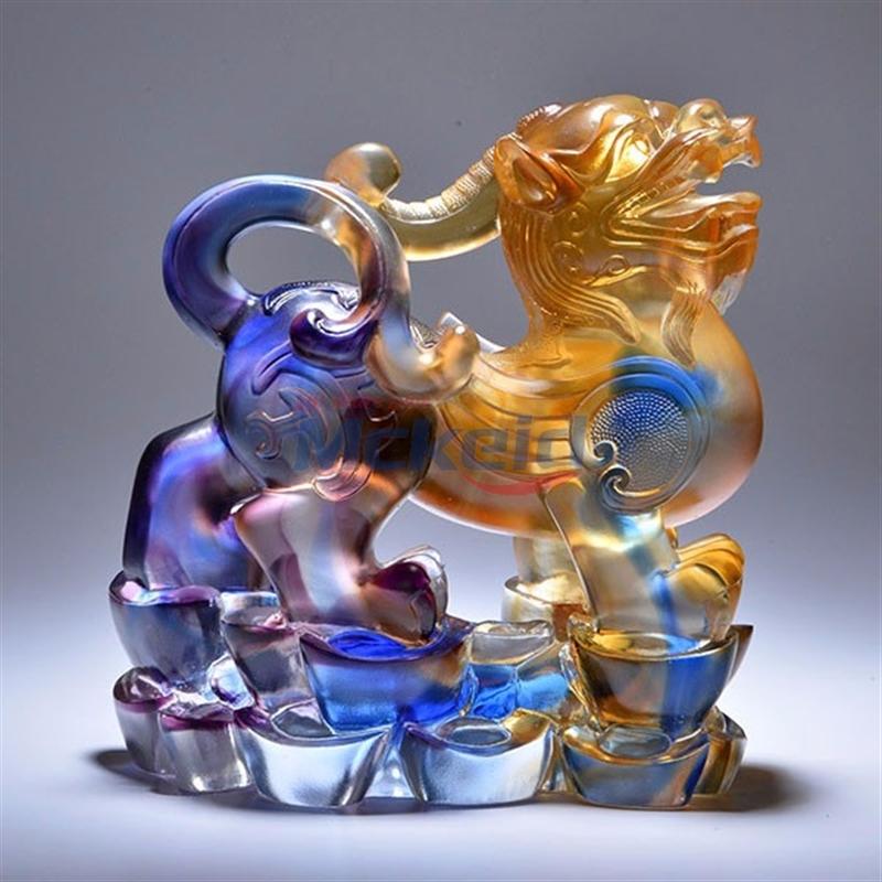 琉璃擺件工藝品貔貅一對(duì)