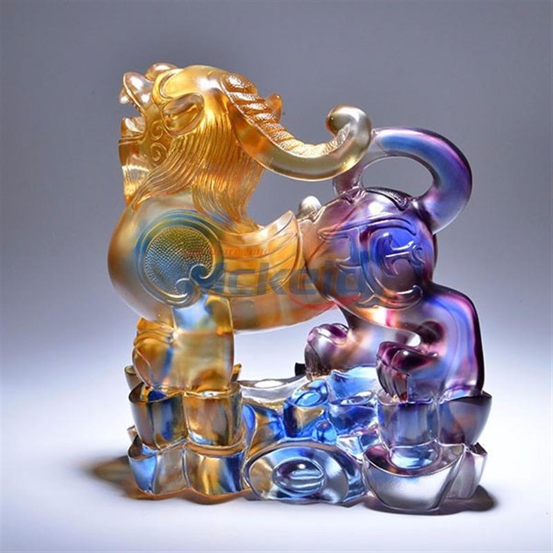 琉璃擺件工藝品貔貅一對(duì)