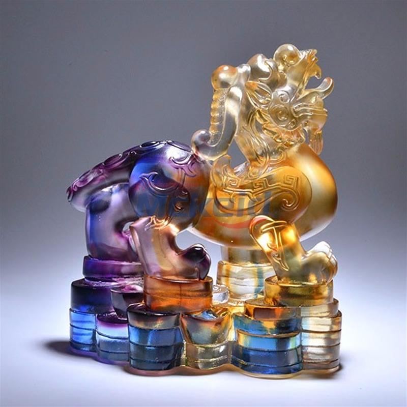 琉璃擺件工藝品貔貅一對(duì)