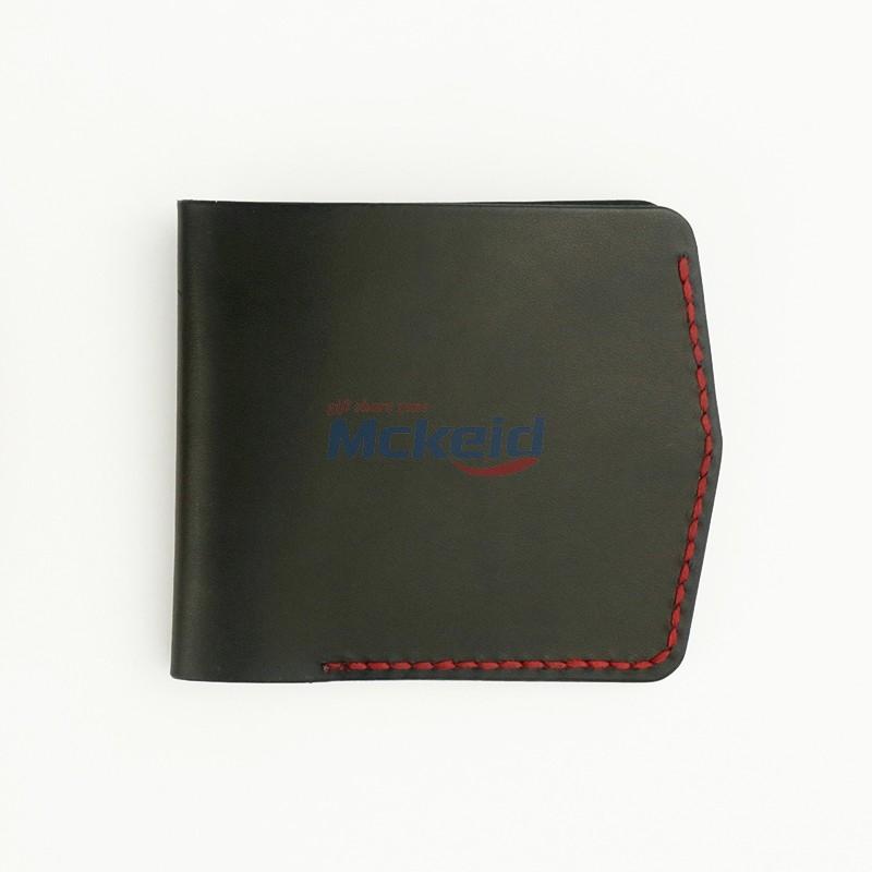 進口高檔頭層植鞣革牛皮短款男女士敞口皮夾手工制作錢包短夾