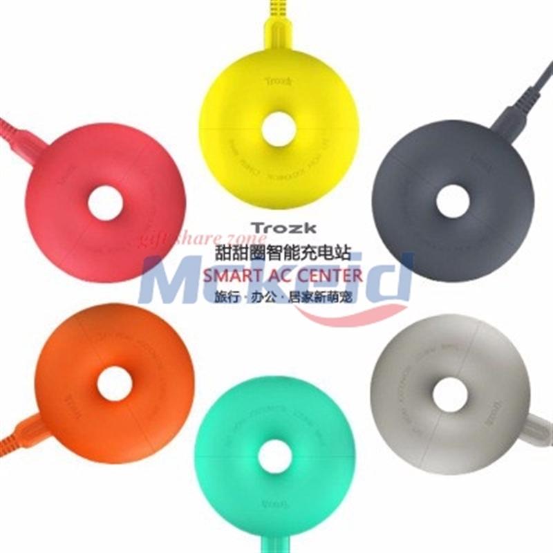 特洛克/TROZK甜甜圈智能移動(dòng)插座 旅行搭訕神器多功能usb充電器 