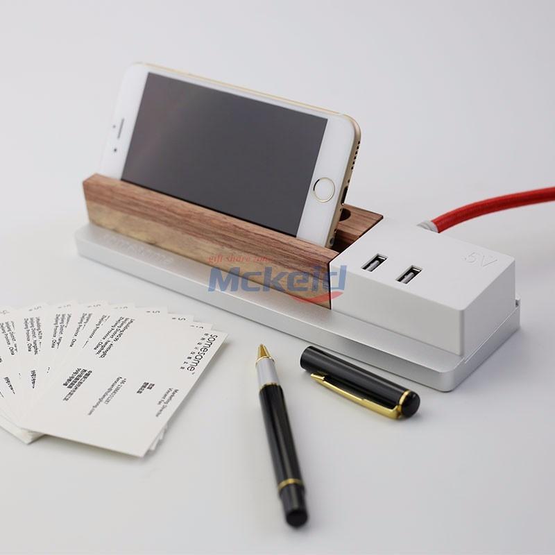 桌面擺件時(shí)尚個(gè)性創(chuàng)意獨(dú)特木質(zhì)桌面USB充電底座手機(jī)底座支架