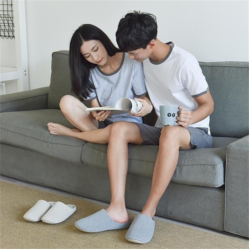 索風純色男-女家居拖鞋