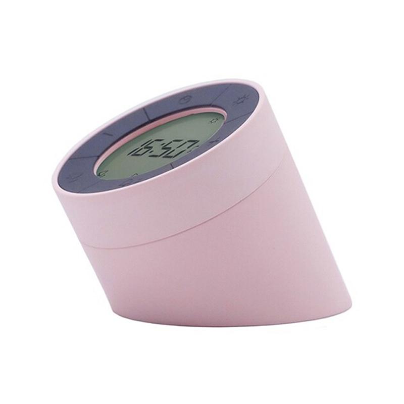 HBK鬧鐘翻轉夜燈北歐簡約家居創(chuàng)意充電多功能實用無極調光小夜燈