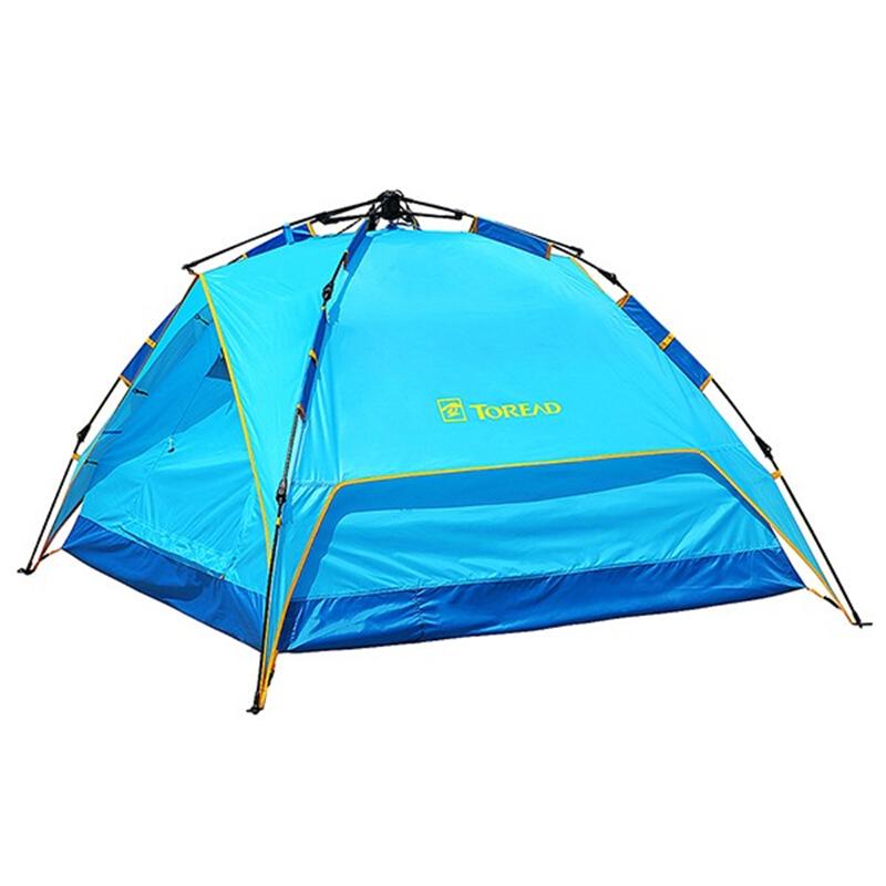 探路者TOREAD自動(dòng)速開免搭建帳篷 防雨透氣 戶外通款三人一層半帳篷 