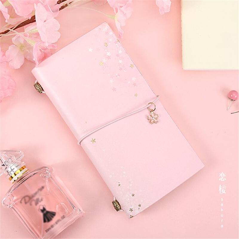 晨光（M&G）HAPY0180 集客櫻花綁帶筆記本記事日記手賬本子套裝（12件套含內(nèi)芯）