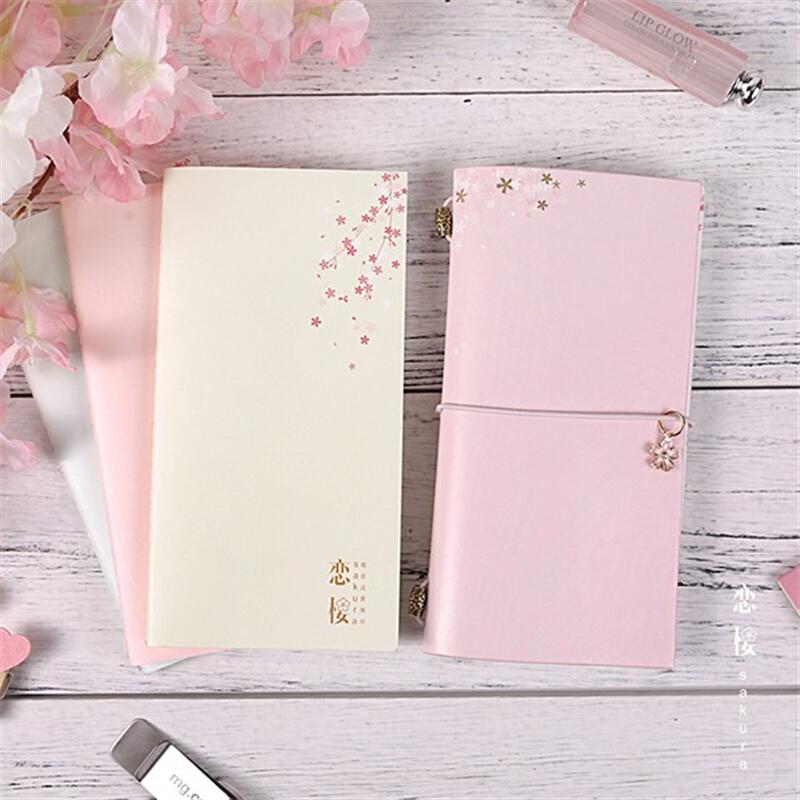 晨光（M&G）HAPY0180 集客櫻花綁帶筆記本記事日記手賬本子套裝（12件套含內(nèi)芯）