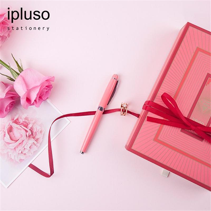 ipluso鋼筆少女粉櫻花鉆石女式鋼筆套裝情人節(jié)禮物送女友浪漫 