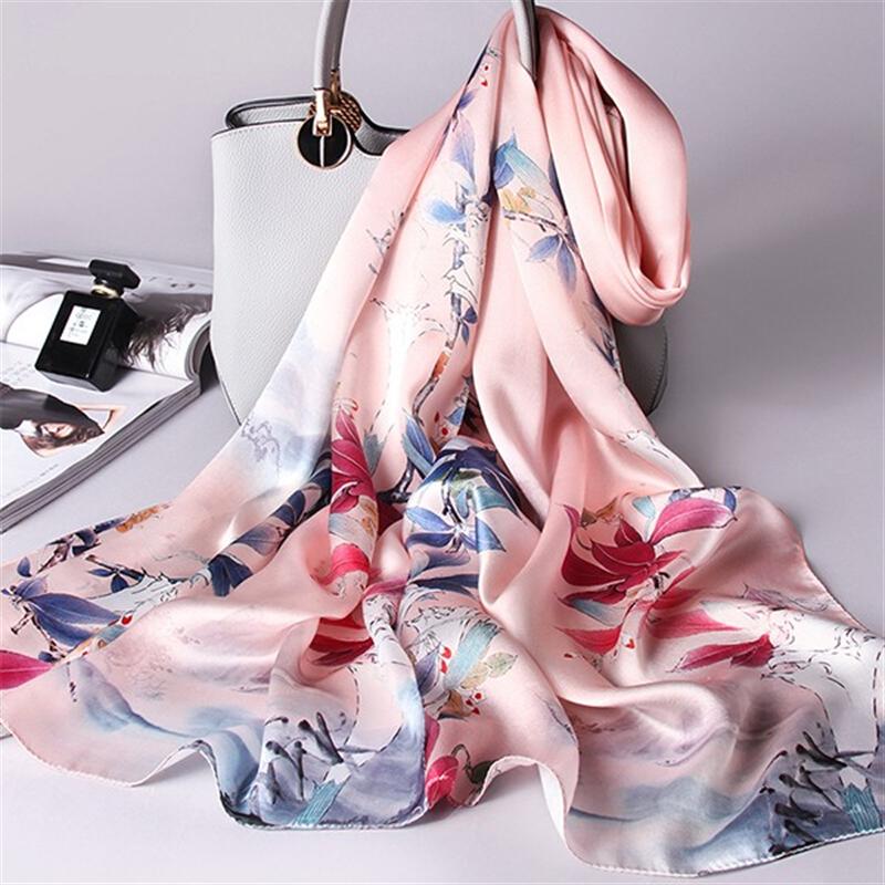 上海故事真絲絲巾女 春秋新款氣質(zhì)奢華中國風(fēng)時尚休閑印花禮品絲巾