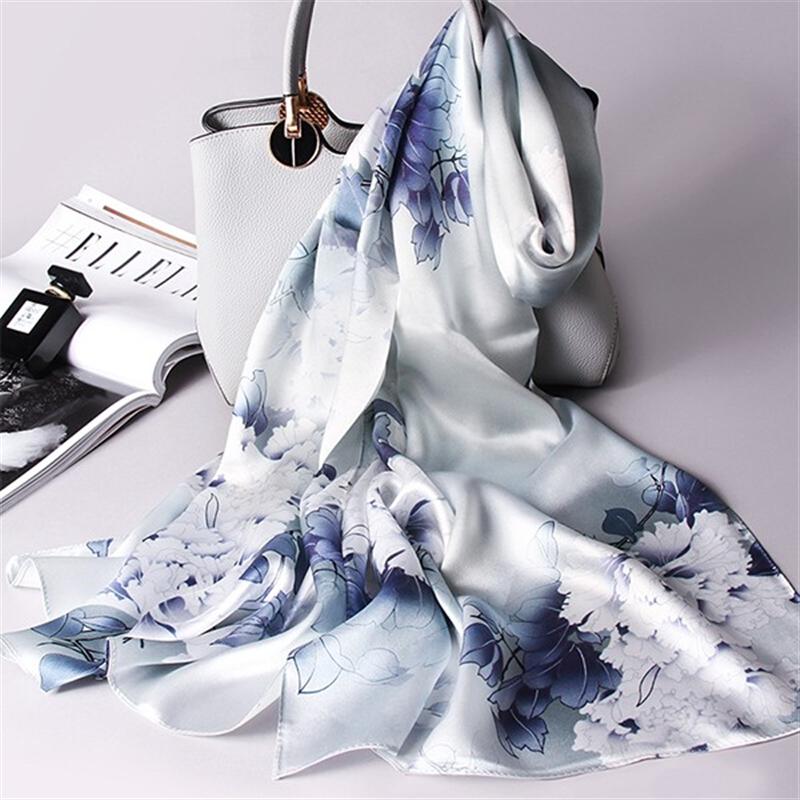 上海故事真絲絲巾女 春秋新款氣質(zhì)奢華中國風(fēng)時尚休閑印花禮品絲巾