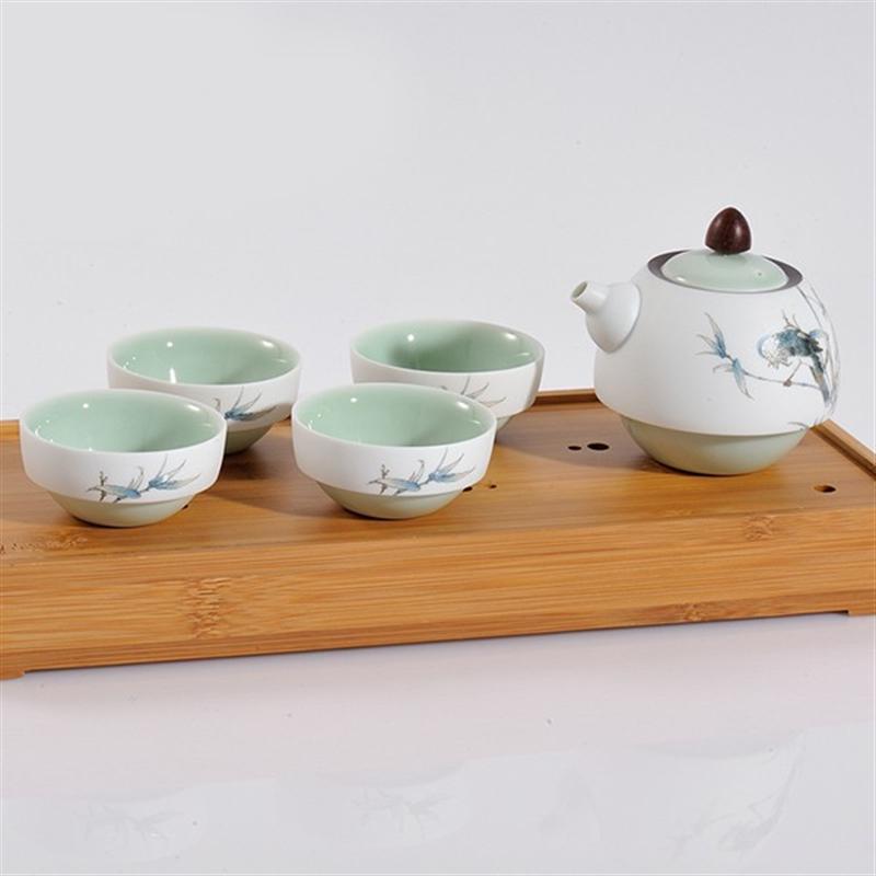 古婺窯火 般若一壺四杯玉青瓷陶瓷茶具