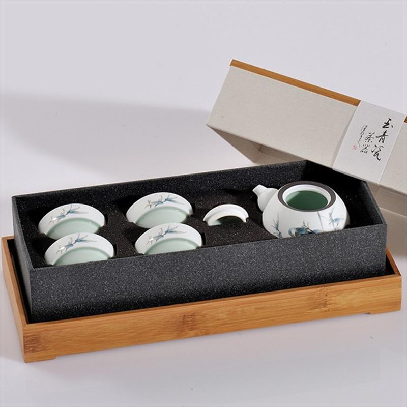 古婺窯火 般若一壺四杯玉青瓷陶瓷茶具