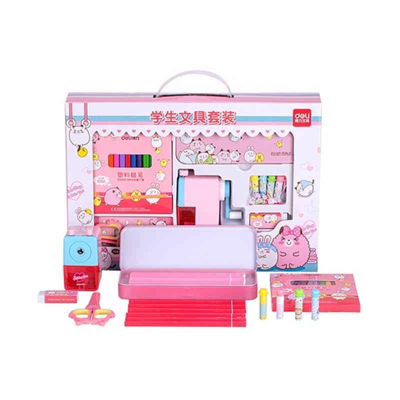 得力萌趣1-3年級學生學習用品文具套裝禮盒 7件套 