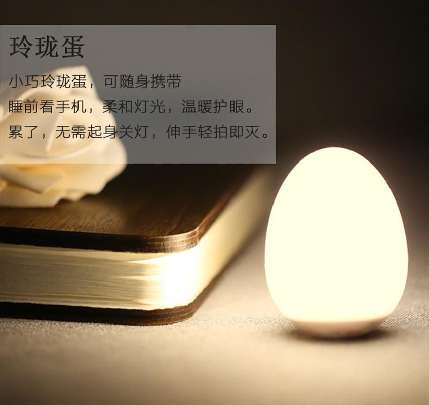 鳥蛋氛圍夜燈 實木樹枝磁吸USB充電創(chuàng)意人體感應(yīng) 