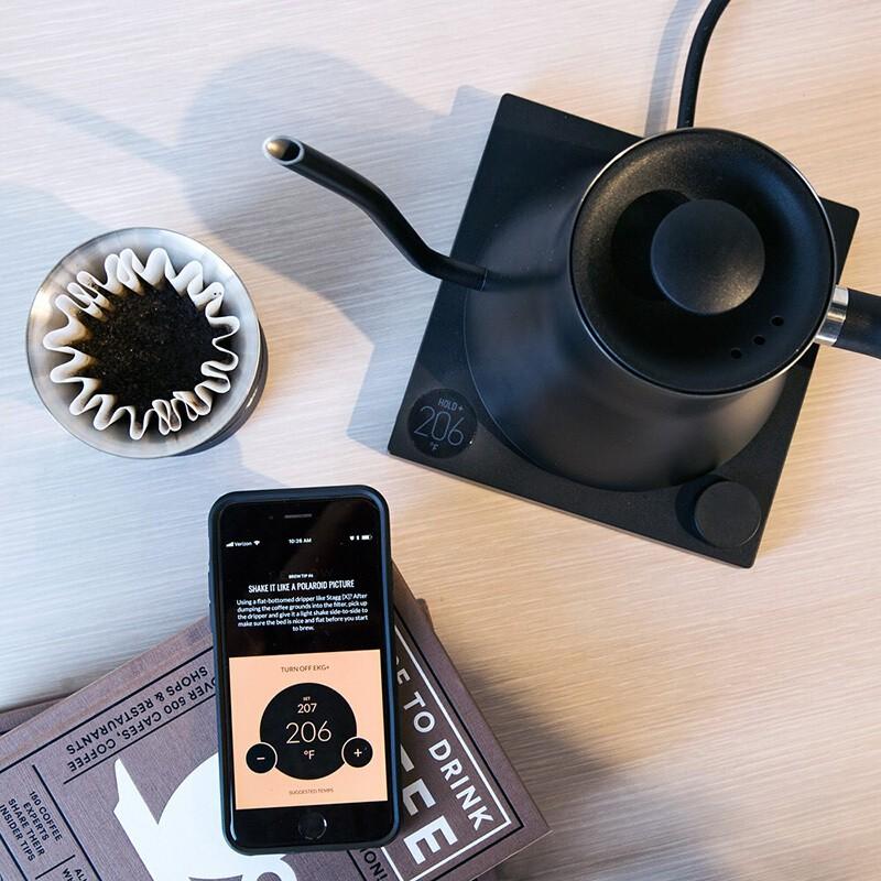 Fellow Stagg EKG智能細(xì)嘴咖啡壺電子溫控手沖壺快煮壺可保溫不銹鋼快煮壺 600ml 