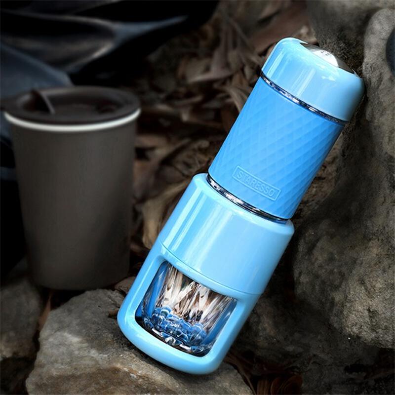 STARESSO 家用便攜式手動迷你意式濃縮咖啡機(jī)意式可用膠囊 戶外手壓咖啡壺+便攜包+膠囊