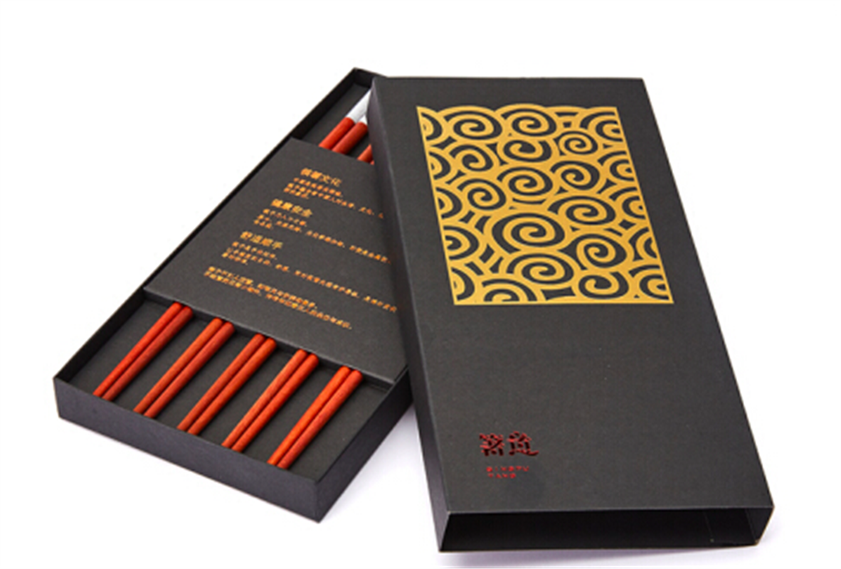 清樸堂 彩金祥云筷·五雙裝 紅檀木圓