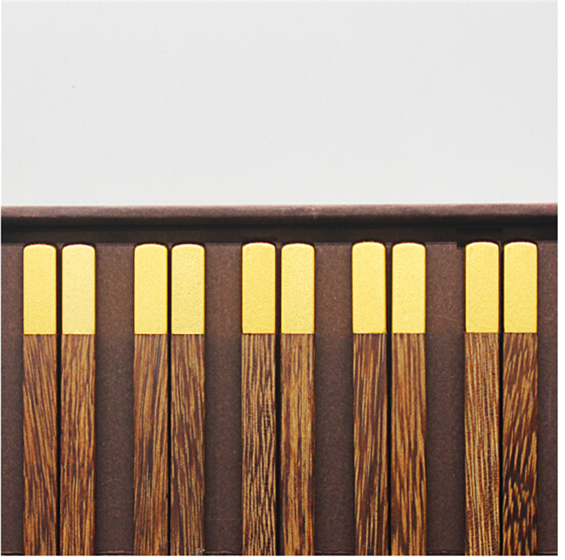 清樸堂尊貴紅木筷子禮盒品宴5雙裝高檔烏木筷子10雙裝 5雙雞翅