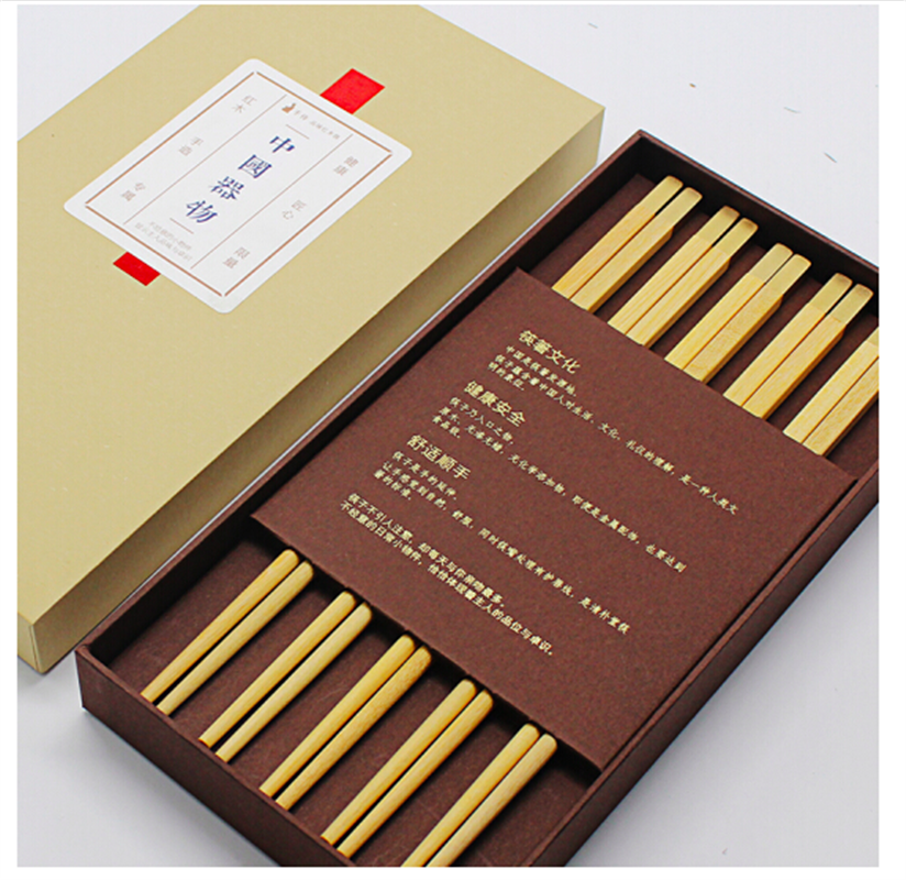 清樸堂尊貴紅木筷子禮盒品宴5雙裝高檔烏木筷子10雙裝 5雙雞翅