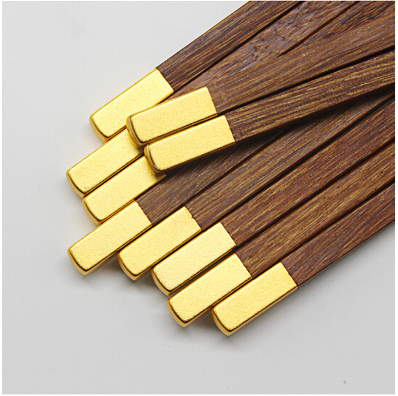 清樸堂尊貴紅木筷子禮盒品宴5雙裝高檔烏木筷子10雙裝 5雙雞翅