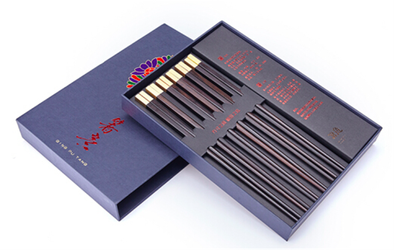 清樸堂 箸意6雙裝 筷子筷架禮物生日高檔禮盒裝日式餐具創(chuàng)意紀念品實用 2.0黑烏木+鋁鎂合金筷架