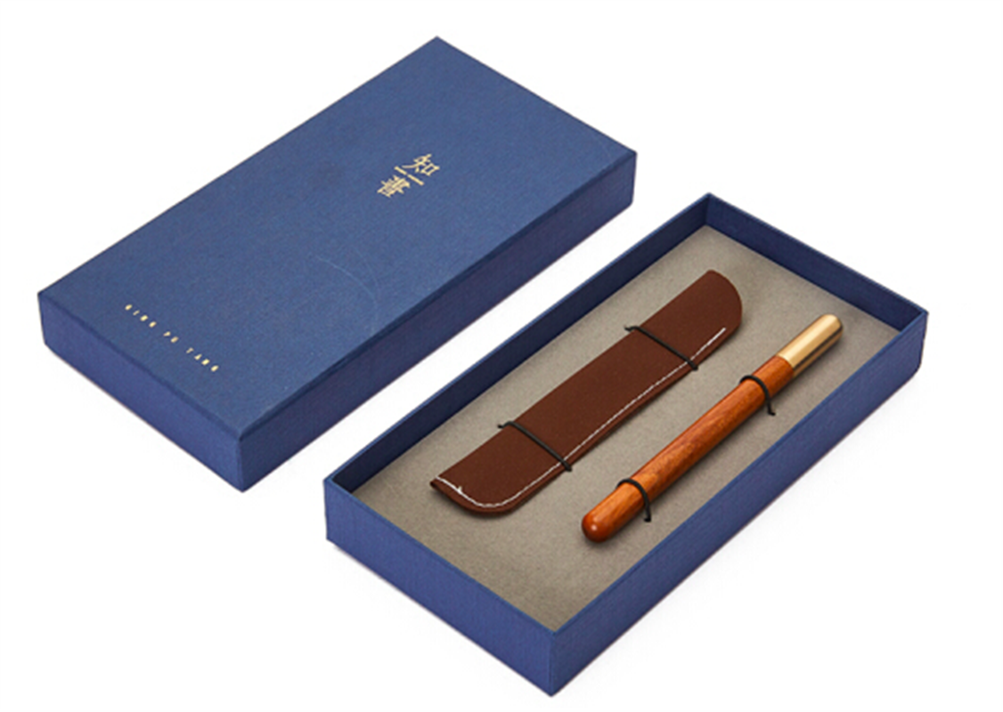 清樸堂 知書2件套 裝禮盒 實(shí)木筆創(chuàng)意刻字禮品辦公禮物簽字筆定制純銅書簽筆記本文具禮品