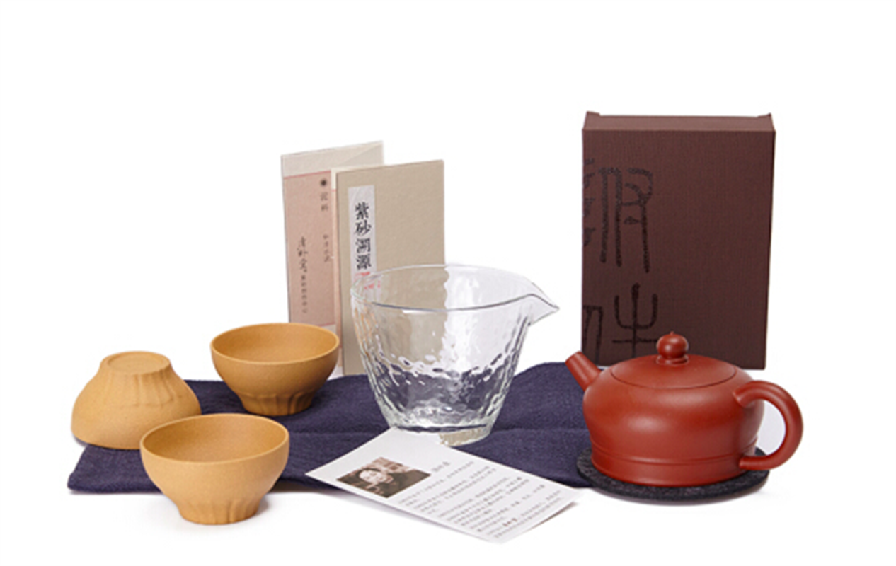 清樸堂 禪悅套裝 純手工禮品宜興手工禪意紫砂壺禮物黃龍山原礦泥紫砂茶壺大師手造