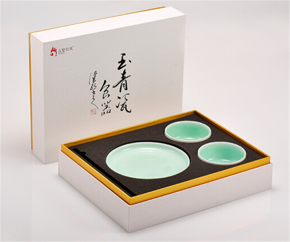 古婺窯火 婺州瓷 食 · 器 二人世界 二碗二盤（?。┒Y盒包裝 二人世界