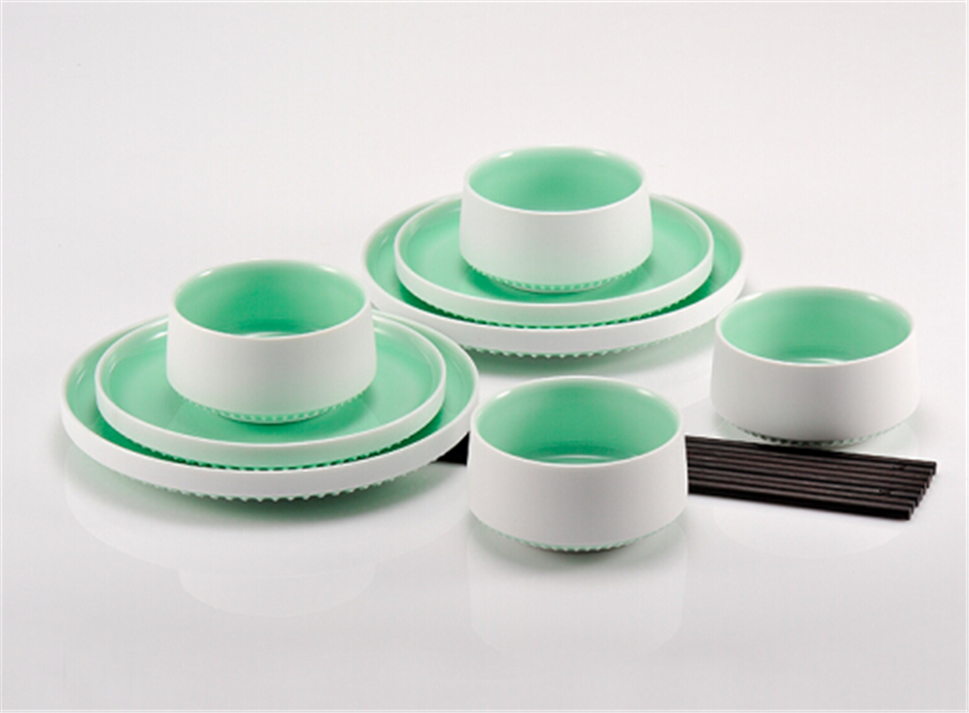 古婺窯火 婺州瓷 食·器 四福之家 四碗四盤（中小各二）禮盒包裝 四福之家