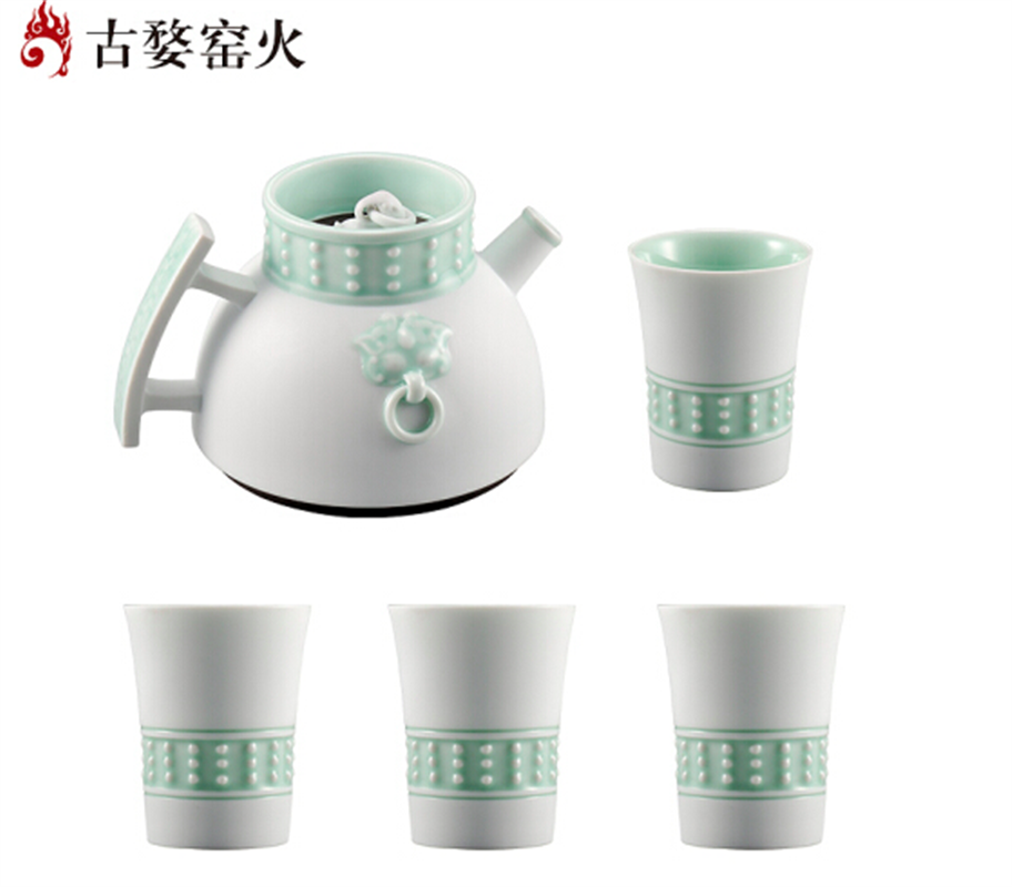 古婺窯火 珠聯(lián)璧合系列 珠聯(lián)璧合一壺四杯 禮盒包裝 珠聯(lián)璧合（套組）