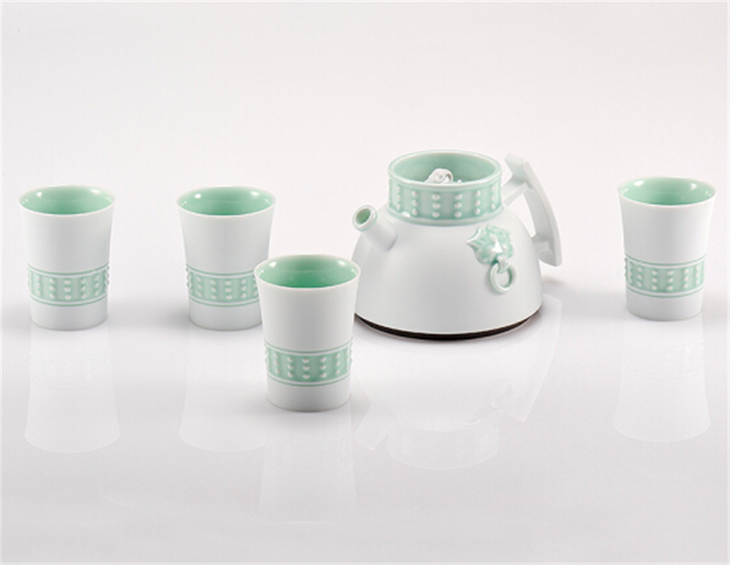 古婺窯火 珠聯(lián)璧合系列 珠聯(lián)璧合一壺四杯 禮盒包裝 珠聯(lián)璧合（套組）