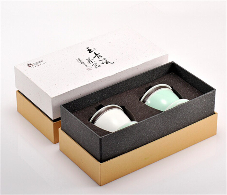 古婺窯火 經(jīng)典永藏系列 福手蓋碗玉青玉砂一對(duì) 禮盒包裝 福手對(duì)碗