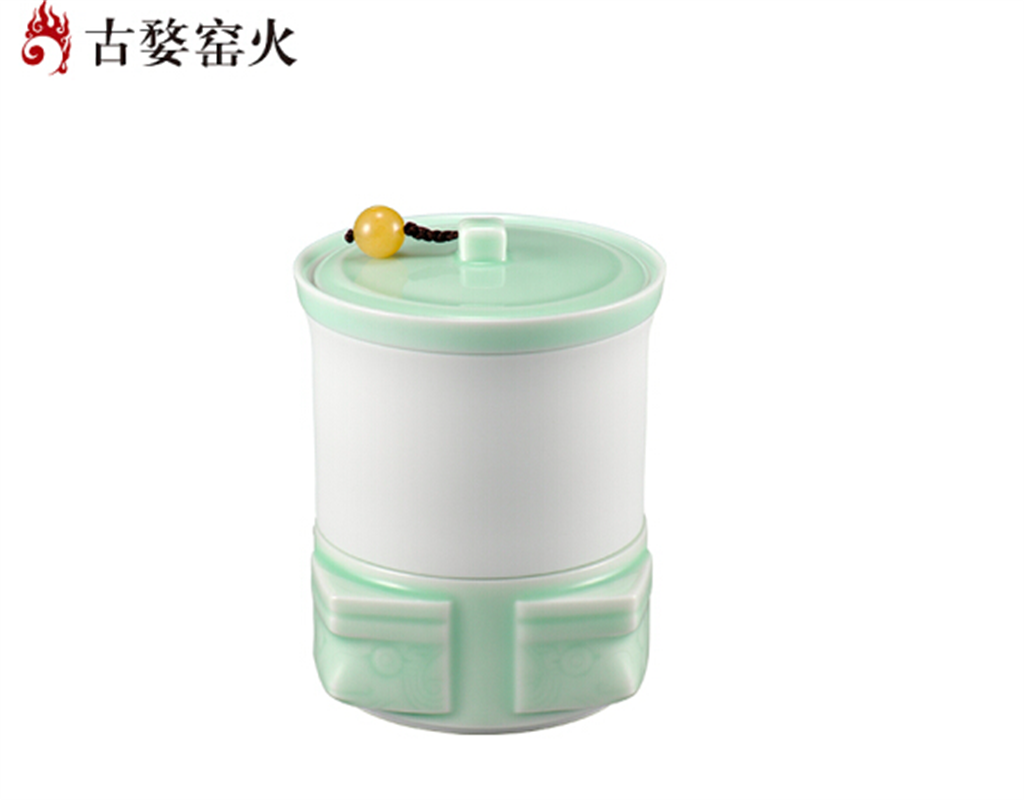 古婺窯火 四方如意系列 四方如意蓋碗 一杯一碟一茶漏 禮盒包裝 四方如意蓋碗