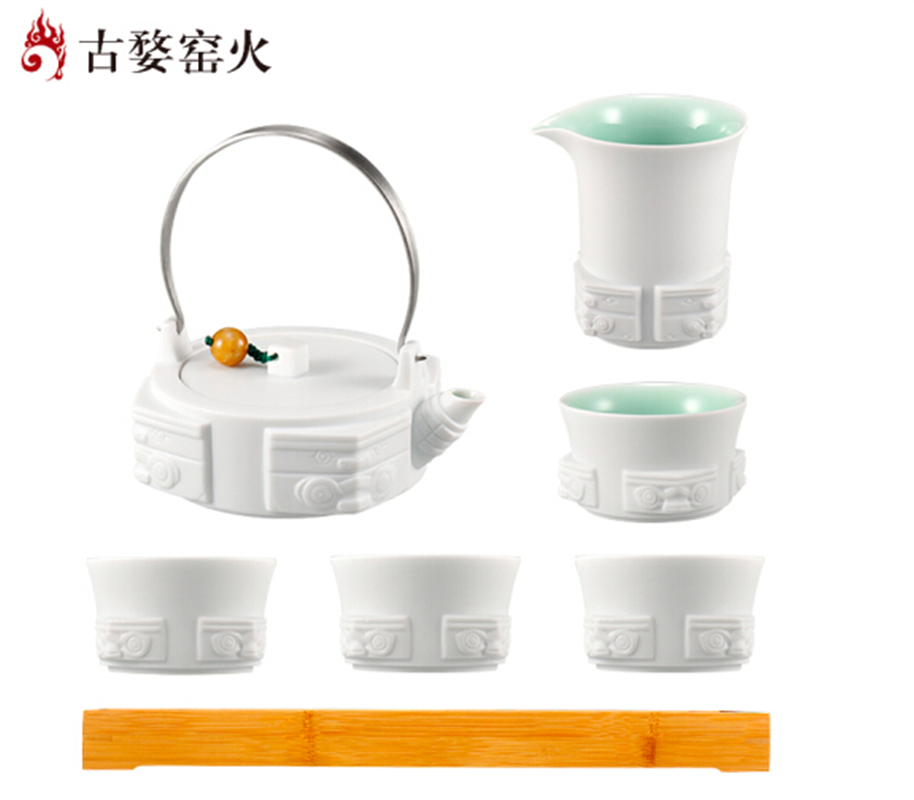 古婺窯火 四方如意系列 新四方如意A 一壺四杯一公道一茶盤 新四方如意A