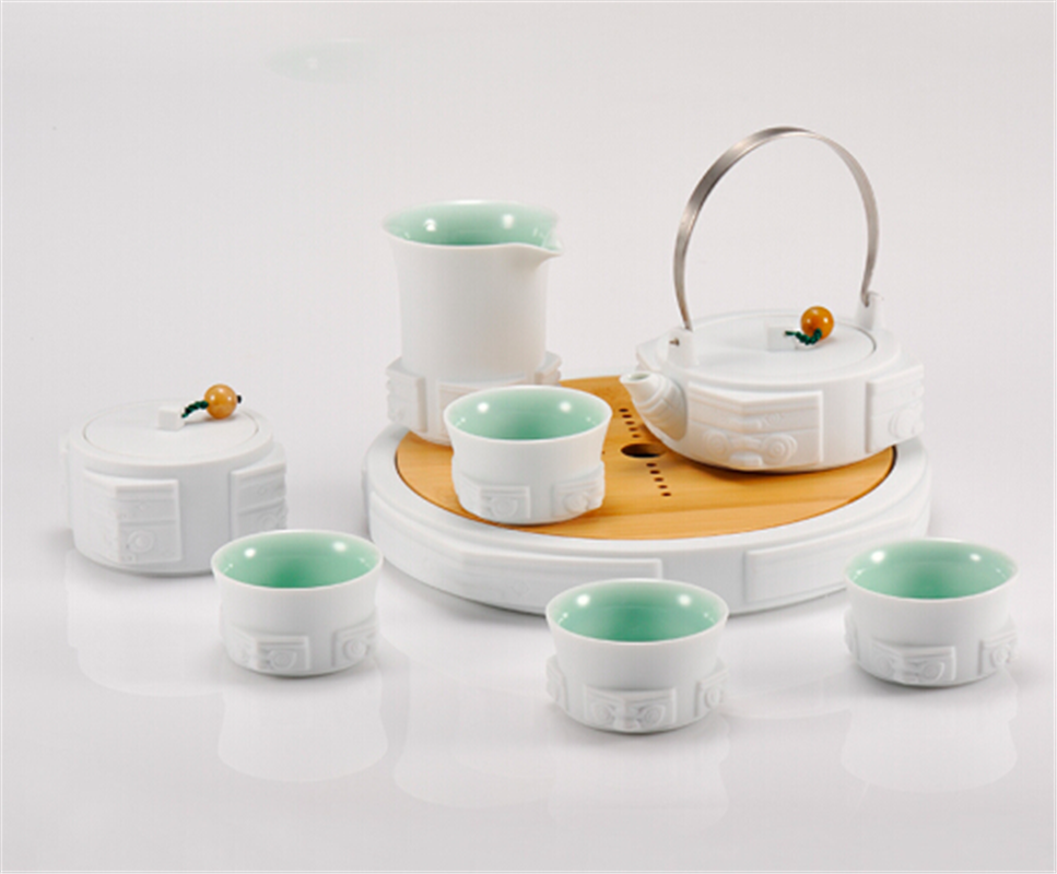 古婺窯火四方如意系列四方如意尊享一壺四杯一公道一壺承一茶葉罐 四方如意（尊享）