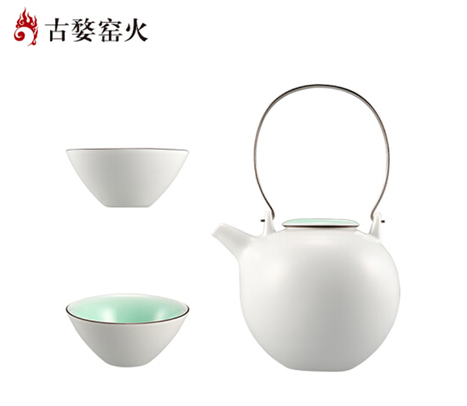 古婺窯火 經(jīng)典永藏系列 隨心·容 玉砂 一壺二杯禮盒包裝 隨心 · 容
