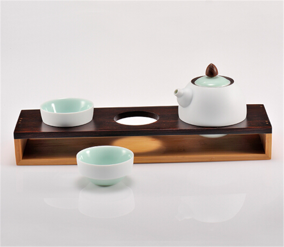 古婺窯火 般若系列 般若C 內(nèi)青外白 一壺二杯一底座 禮盒包裝 般若C（內(nèi)青外白）