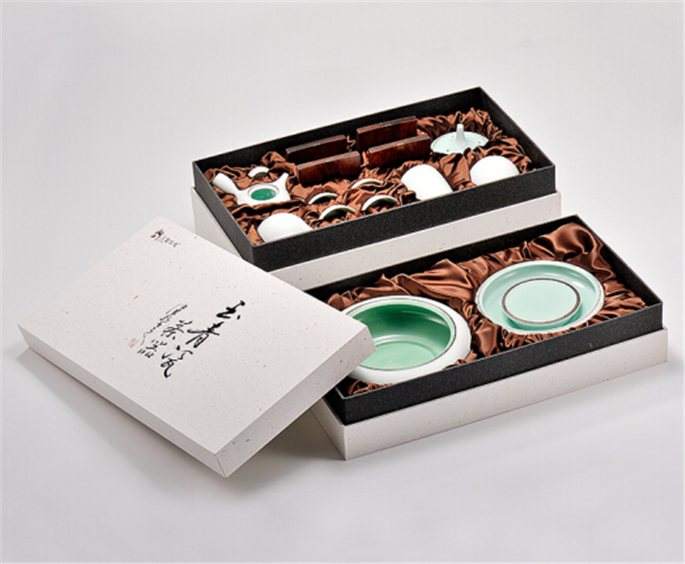 古婺窯火 觀自在系列 觀自在大全套內(nèi)青外白18件套 禮盒包裝 觀自在大全套