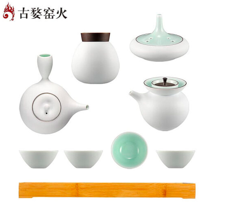 古婺窯火 觀自在系列觀自在B一壺四杯一公道一香爐一茶葉罐一茶盤 觀自在B