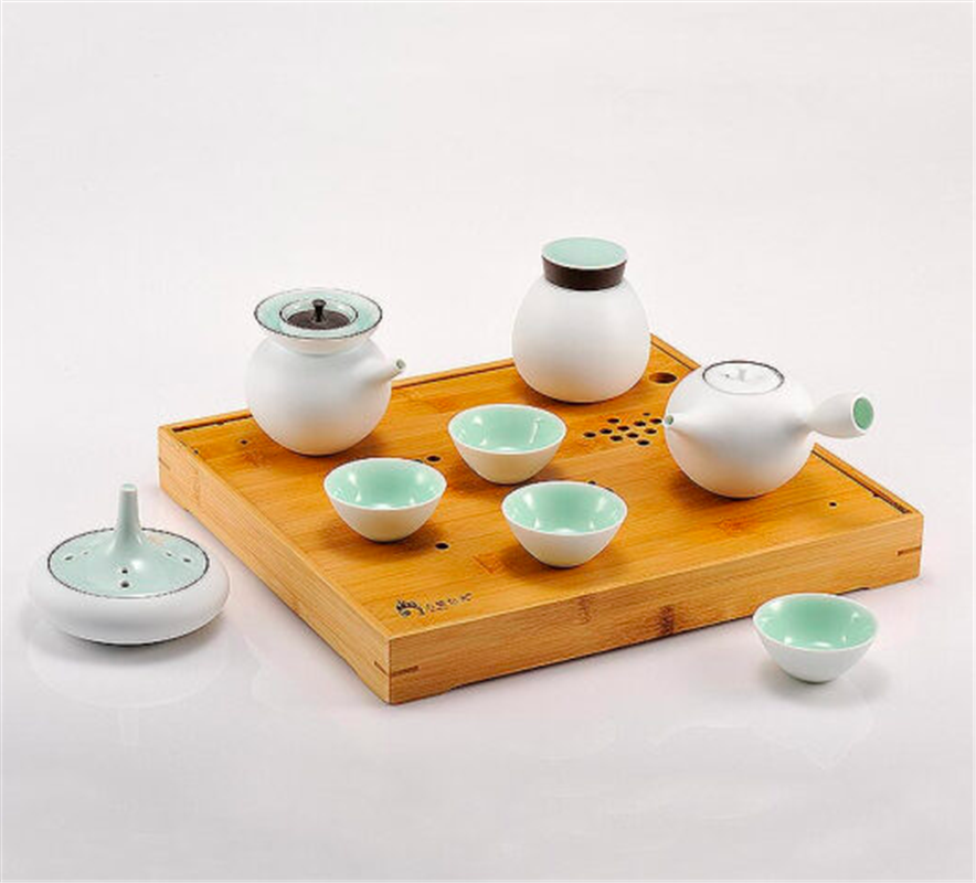 古婺窯火 觀自在系列觀自在B一壺四杯一公道一香爐一茶葉罐一茶盤 觀自在B