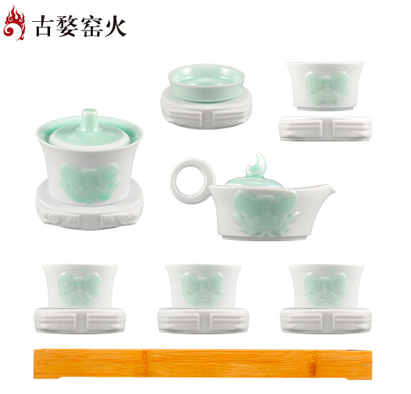 古婺窯火 婺州瓷 經(jīng)典永藏系列 乾坤全套茶具 茶盤組合包裝 乾坤
