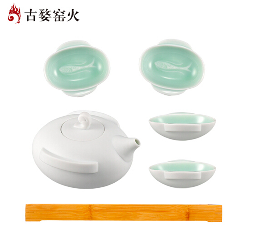 古婺窯火 水到魚行系列 水到魚行 一壺四杯一茶盤 禮盒包裝 水到魚行