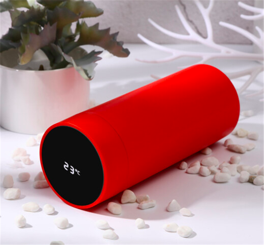 輕度溫度杯 智能保溫杯顯示水溫 紅色