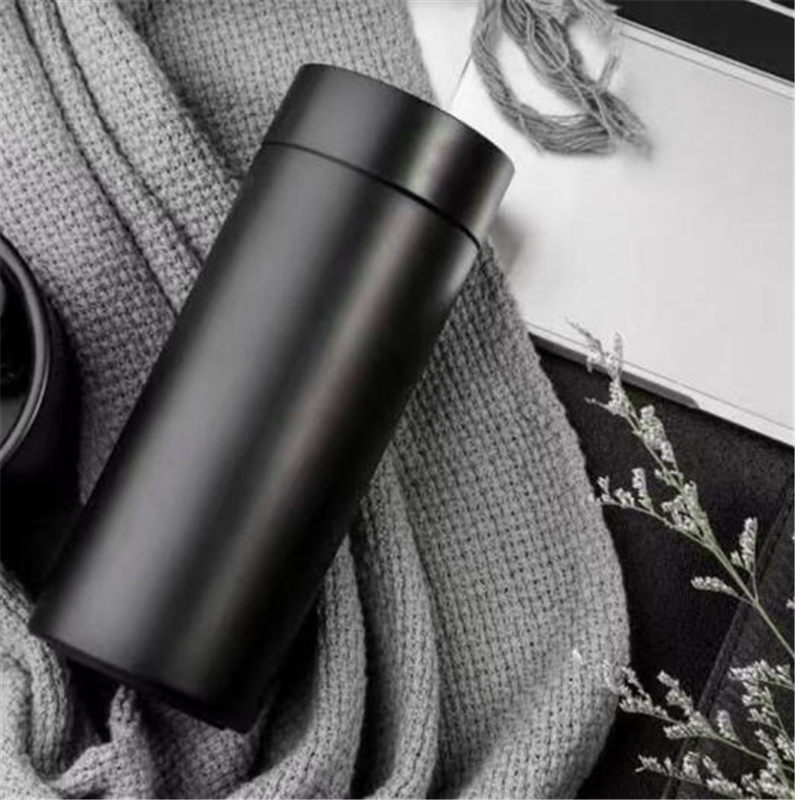 輕度溫度杯 智能保溫杯顯示水溫 黑色