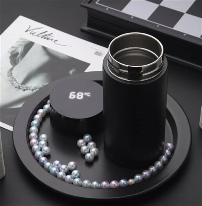 知更黑晶保溫杯 情人節(jié)禮品創(chuàng)意實(shí)用簡(jiǎn)約玻璃杯蓋超輕防漏母親節(jié)送男女友生日禮物 冰鉆白