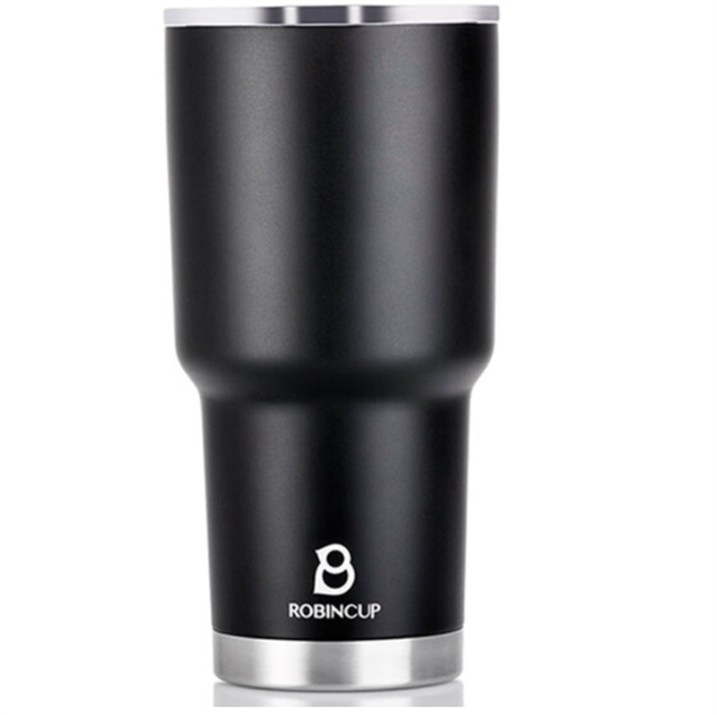 知更大兵杯 大容量不銹鋼保溫杯 圣誕新年禮品商務(wù)車載男友生日禮物 磨砂黑