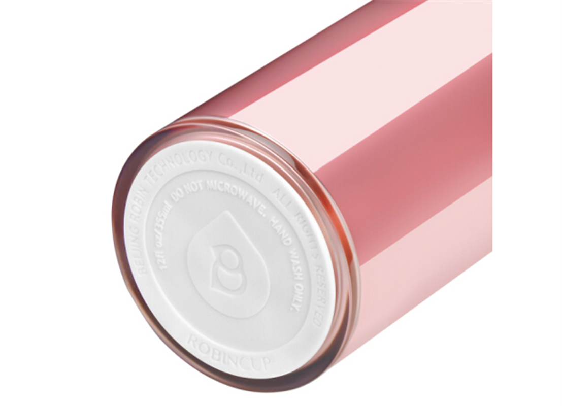 知更（RobinCup） Ms.Color隨身杯 雙層塑料杯 情人節(jié)生日禮物男女士情侶杯 玫瑰金