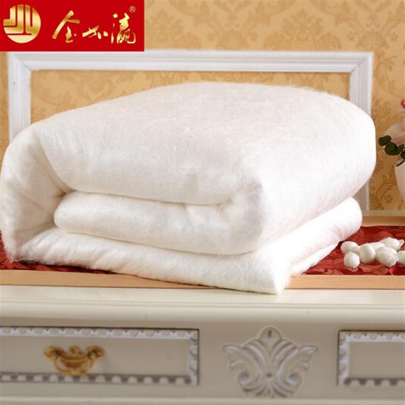 金加瀛 100%蠶絲被芯 春秋被 四季被子 手工超柔優(yōu)等蠶絲 全棉面料 粉色 蠶絲凈重3斤 1.8米床 220*240cm